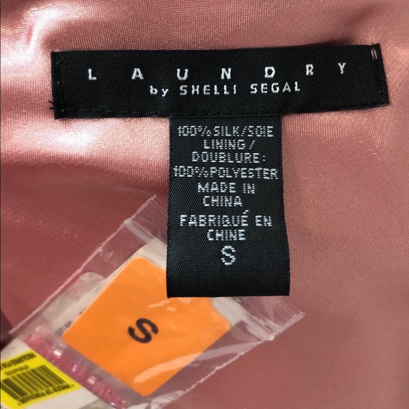 Laundry Size Small 100% Silk Halter Top Pink Embroidery NWT - Picture 9 of 9